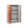 CEMO Fassschrank PROline 6/20 Typ 90, Doppelflügeltür - Farbe Tür: Orange - Für 60 Liter Gebinde und Fässer - 66 Liter Auffangwanne