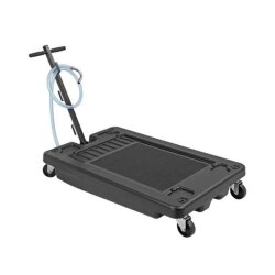 CEMO Mobile Auffangwanne - 65 Liter - 4 Lenkrollen - aus säurefestem Kunststoff