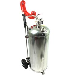 Fahrbares Sprühgerät 50 l - V2A Edelstahlbehälter - 16 bar - 10 m Rilsan-Spiralschlauch