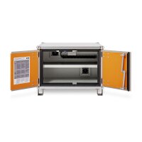 CEMO Akku-Lagerschrank Basic 8/5 - 230 Volt - 2 Lagerebenen - Mit Stapelfüßen - Ohne Stromlos-Schaltung - Ohne Fernalarmierung - Ohne Display