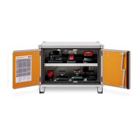 CEMO Akku-Lagerschrank Basic 8/5 - 230 Volt - 2 Lagerebenen - Mit Stapelfüßen - Ohne Stromlos-Schaltung - Ohne Fernalarmierung - Ohne Display