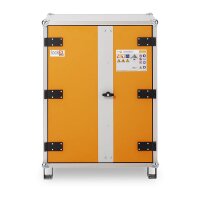 CEMO Akku-Lagerschrank Basic 8/10 - 400 Volt - 4 Lagerebenen - Mit Stapelfüßen - Ohne Stromlos-Schaltung - Ohne Fernalarmierung - Ohne Display
