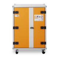CEMO Akku-Lagerschrank Basic 8/10 - 400 Volt - 4 Lagerebenen - Auf Rollen - Ohne Stromlos-Schaltung - Ohne Fernalarmierung - Ohne Display