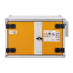 CEMO Akku-Lagerschrank Premium 8/5 - 230 Volt - 2 Lagerebenen  - Mit Stromlos-Schaltung - Ohne Fernalarmierung - Ohne Display