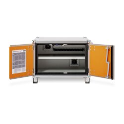 CEMO Akku-Lagerschrank Premium 8/5 - 230 Volt - 2 Lagerebenen - Mit Stapelfüßen - Mit Stromlos-Schaltung - Ohne Fernalarmierung - Ohne Display