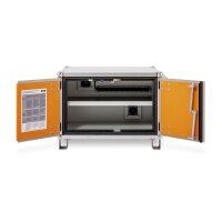 CEMO Akku-Lagerschrank Premium 8/5 - 230 Volt - 2 Lagerebenen - Mit Stapelfüßen - Mit Stromlos-Schaltung - Ohne Fernalarmierung - Ohne Display