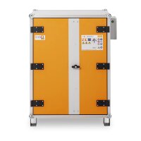 CEMO Akku-Lagerschrank Premium 8/10 - 230 Volt - 4 Lagerebenen - Mit Stapelfüßen - Mit Stromlos-Schaltung - Ohne Fernalarmierung - Ohne Display