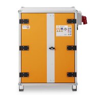 CEMO Akku-Lagerschrank Premium 8/10 - 400 Volt - 4 Lagerebenen - Mit Stapelfüßen - Mit Stromlos-Schaltung - Ohne Fernalarmierung - Ohne Display