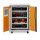 CEMO Akku-Lagerschrank Premium 8/10 - 230 Volt - 4 Lagerebenen - Auf Rollen - Mit Stromlos-Schaltung - Ohne Fernalarmierung - Ohne Display