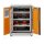 CEMO Akku-Lagerschrank Premium Plus 8/10 - 230 Volt - 4 Lagerebenen - Mit Stapelfüßen - Mit Stromlos-Schaltung - Mit Fernalarmierung - Mit Display