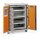 CEMO Akku-Lagerschrank Premium Plus 8/10 - 230 Volt - 4 Lagerebenen - Mit Stapelfüßen - Mit Stromlos-Schaltung - Mit Fernalarmierung - Mit Display