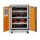 CEMO Akku-Lagerschrank Premium Plus 8/10 - 230 Volt - 4 Lagerebenen - Auf Rollen - Mit Stromlos-Schaltung - Mit Fernalarmierung - Mit Display