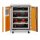CEMO Akku-Lagerschrank Premium Plus 8/10 - 400 Volt - 4 Lagerebenen - Auf Rollen - Mit Stromlos-Schaltung - Mit Fernalarmierung - Mit Display