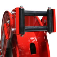 Schlauchaufroller - Automatisch - Offen - Stahl lackiert - Diesel und Wasser (Niederdruck) - 35 Meter Schlauch - 3/4 Zoll - Schwenkbare Wandhalterung