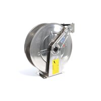 Schlauchaufroller - Automatisch - Offen - 1/2" AG / 1/2" IG - Edelstahl - Starre Wandhalterung
