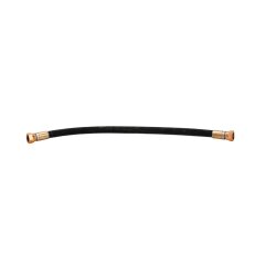 0,6 m Synthetischer Gummischlauch schwarz R6 - Luft/Wasser - 21 bar - Ø 3/4" - Eingang IG 3/4" -  Ausgang IG 3/4"