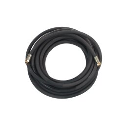 25 m Synthetischer Gummischlauch schwarz R6 - Luft/Wasser - 28 bar - Ø 1/2" - Eingang IG 1/2"- Ausgang AG 1/2"