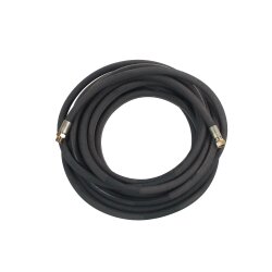 30 m Synthetischer Gummischlauch schwarz R6 - Luft/Wasser - 28 bar - Ø 1/2" - Eingang IG 1/2"- Ausgang AG 1/2"