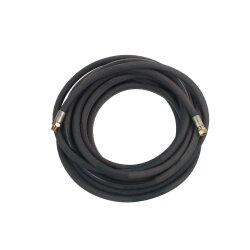 40 m Synthetischer Gummischlauch schwarz R6 - Luft/Wasser - 21 bar - Ø 3/4" - Eingang IG 3/4" - Ausgang AG 3/4"