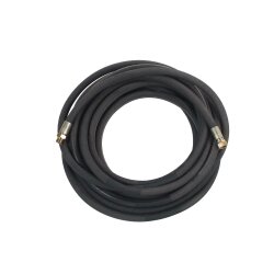 20 m Synthetischer Gummischlauch schwarz R6 - Luft/Wasser - 20 bar - Ø 1" - Eingang IG 1" - Ausgang AG 1"