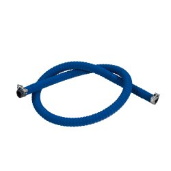 2 m Saugschlauch blau - G 1" - Ø 25 mm - Drahtverstärkte Spirale