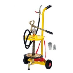 Manuelle mobile Fettfüllpumpe für Zentralschmieranlagen - 18-30 kg Eimer - Fettfolgekolben - 310 mm