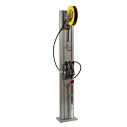 Service Säule mit Membranpumpe Öl - 61 l/min - Schlauchaufroller 10 m - Ölschlauch 4 m  - Absauglanze