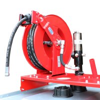Kompaktanlage zur Ölförderung - mit 1000 l Tank - Stahl - Pumpe - Schlauchaufroller