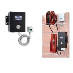 Elektrische Absauganlage - 230V AC - Druckverhältnis 1:1 - mit Schlauchaufroller