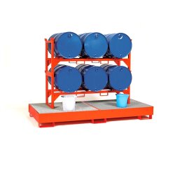 Fassregal - für 3 x 208 Liter Fass - horizontale Lagerung