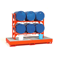 Fassregal - für 3 x 208 Liter Fass - horizontale...