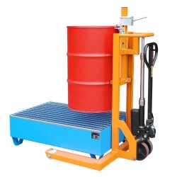 Bauer Fassheberoller für 110-220 Liter Fässer - mit Fassklammer und Zugdeichsel - Stahl - verschiedene Ausführungen