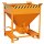 Bauer Silobehälter 0,37 m³ mit Einfahrtaschen ohne Schiebeverschluss  - Stahl - lackiert