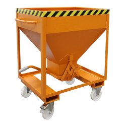 Bauer Silobehälter 0,37 m³ Rollbar mit Einfahrtaschen ohne Schiebeverschluss  - Stahl - lackiert