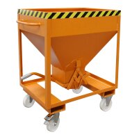 Bauer Silobehälter 0,37 m³ Rollbar mit Einfahrtaschen ohne Schiebeverschluss  - Stahl - lackiert