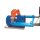 Bauer Fasskipper für 60-220 Liter Fässer - Kippvorgang mit Handkurbel - Aufnahmen für Gabelstapler - Stahl lackiert