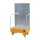 Bauer Fahrbare Auffangwanne mit Lochplattenwand für 2 x 60 Liter Fass - Gitterrost - Schiebegriff - verschiedene Ausführungen