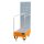 Bauer Fahrbare Auffangwanne mit Lochplattenwand für 2 x 60 Liter Fass - Gitterrost - Schiebegriff - verschiedene Ausführungen