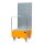 Bauer Fahrbare Auffangwanne mit Lochplattenwand für 1 x 200 Liter Fass - Gitterrost - Schiebegriff - verschiedene Ausführungen