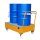 Bauer Fahrbare Auffangwanne für 2 x 200 Liter Fässer stehend - 132 x 80 cm - mit Gitterrost - Schiebegriff - verschiedene Ausführungen