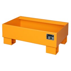 Bauer Auffangwanne für 2 x 60 Liter Fässer - 80 x 50 cm - ohne Gitterrost - 100 mm Unterfahrhöhe - verschiedene Ausführungen