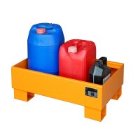 Bauer Auffangwanne für 2 x 60 Liter Fässer - 80 x 50 cm - ohne Gitterrost - 100 mm Unterfahrhöhe - verschiedene Ausführungen