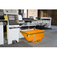 Bauer Mini-Kippbehälter -  mit niedriger Bauhöhe  0,275 m³ - max. 750 kg - Stahl lackiert