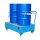 Bauer Fahrbare Auffangwanne für 2 x 200 Liter Fässer stehend - 132 x 80 cm - mit Gitterrost - Schiebegriff - lackiert - RAL 5012 Lichtblau