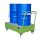 Bauer Fahrbare Auffangwanne für 2 x 200 Liter Fässer stehend - 132 x 80 cm - mit Gitterrost - Schiebegriff - lackiert - RAL 6011 Resedagrün