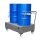 Bauer Fahrbare Auffangwanne für 2 x 200 Liter Fässer stehend - 132 x 80 cm - mit Gitterrost - Schiebegriff - lackiert - RAL 7005 Mausgrau