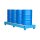 Bauer Auffangwanne für 4 x 200 Liter Fässer - 240 x 80 cm - mit Gitterrost - mit Stützfüßen - lackiert - RAL 5012 Lichtblau