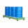 Bauer Auffangwanne für 4 x 200 Liter Fässer - 240 x 80 cm - mit Gitterrost - mit Stützfüßen - lackiert - RAL 6011 Resedagrün
