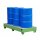 Bauer Auffangwanne für 3 x 200 Liter Fässer - 180 x 80 cm - mit Gitterrost - mit Stützfüßen - lackiert - RAL 6011 Resedagrün