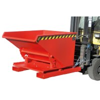 Bauer Kippbehälter mit 3-seitiger Kippfunktion 0,3 m³ - max. 750 kg - lackiert - RAL 3000 Feuerrot